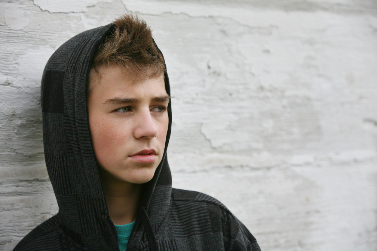 teen boy struggling with anxiety mental health issues